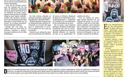 Portada RCG Lagunera [9 de marzo de 2025] Arranca Manolo Jiménez los festejos del centenario de Múzquiz con obras; Clausuran dos bares en el Centro de Torreón y más…