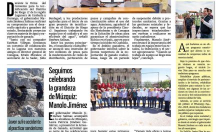 Portada RCG Lagunera [16 de marzo de 2025] Inicia proyecto de tecnificación en la Laguna; Guardias en dependencias atenderán emergencias el lunes y más…