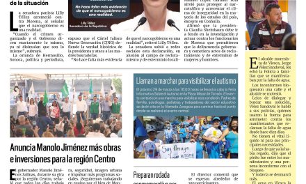 Portada RCG Lagunera [19 de marzo de 2025] Narcogobierno, una realidad de la 4T; preparan rodada conmemorativa por el Día de la Primavera y más…
