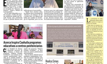 Portada RCG Lagunera [24 de marzo de 2025] A Morena le valió madre la seguridad del país: Eduardo Medrano, presidente del PRI en Saltillo; realiza Simas Torreón el rally ‘Por el Cuidado del Agua’ y más…