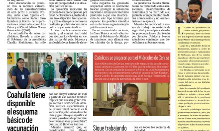 Portada RCG Media [2 de marzo de 2025] Trump lanza dardo envenenado; Morena protege a narcogobernadores; DIF Ramos Arizpe acerca servicios para toda la población y más…