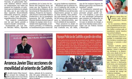 Portada RCG Media [05 de marzo de 2025]‘Las mujeres coahuilenses hacen grande al estado’; arranca Javier Díaz acciones de movilidad al oriente de Saltillo y más…