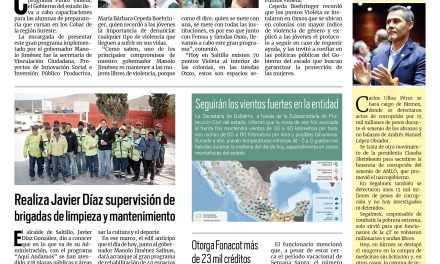 Portada RCG Media [21 de marzo de 2025] Capacitan a preparatorias sobre puntos Violeta; realiza Javier Díaz supervisión de brigadas de limpieza y mantenimiento y más…