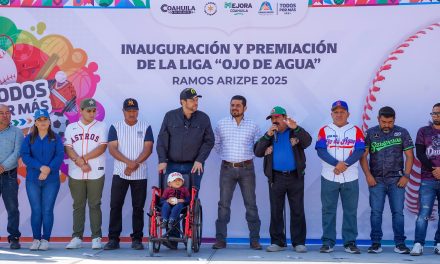 Inaugura Tomás Gutiérrez la Liga ‘Ojo de Agua’ en Ramos Arizpe