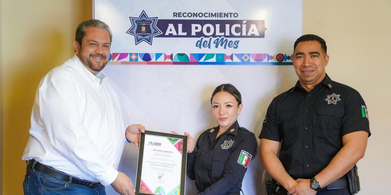 Reconocen a Policía del Mes en Ramos Arizpe