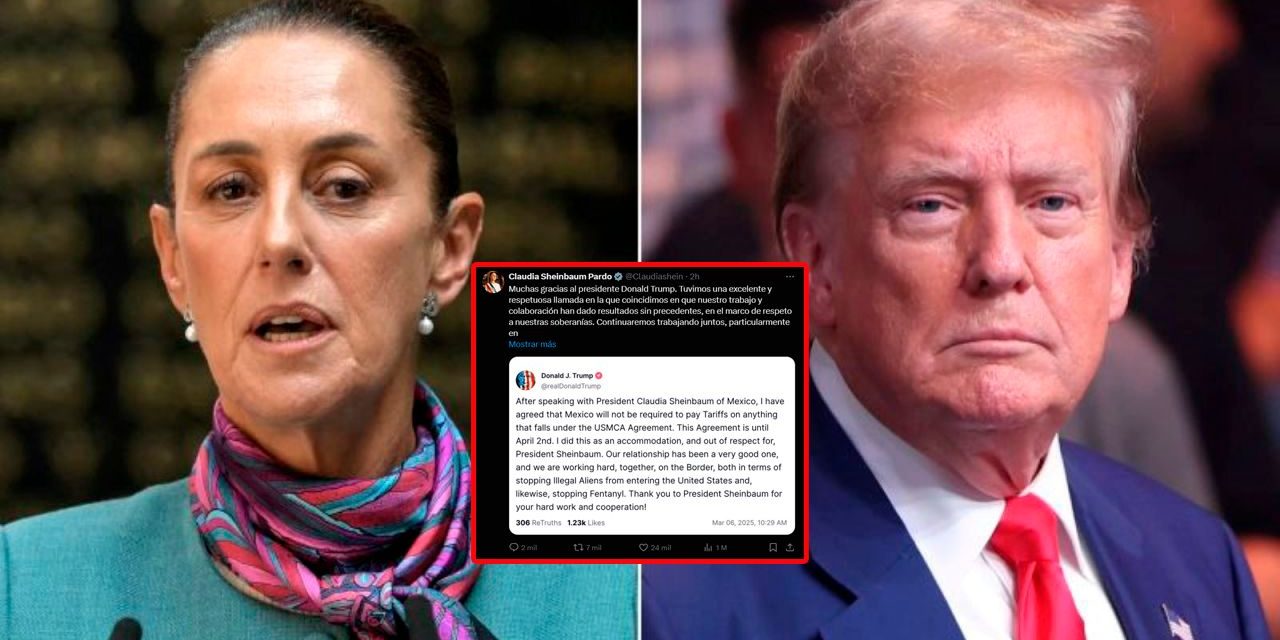 ¡México no pagará aranceles! ‘Tuvimos una excelente llamada con Trump’: Sheinbaum