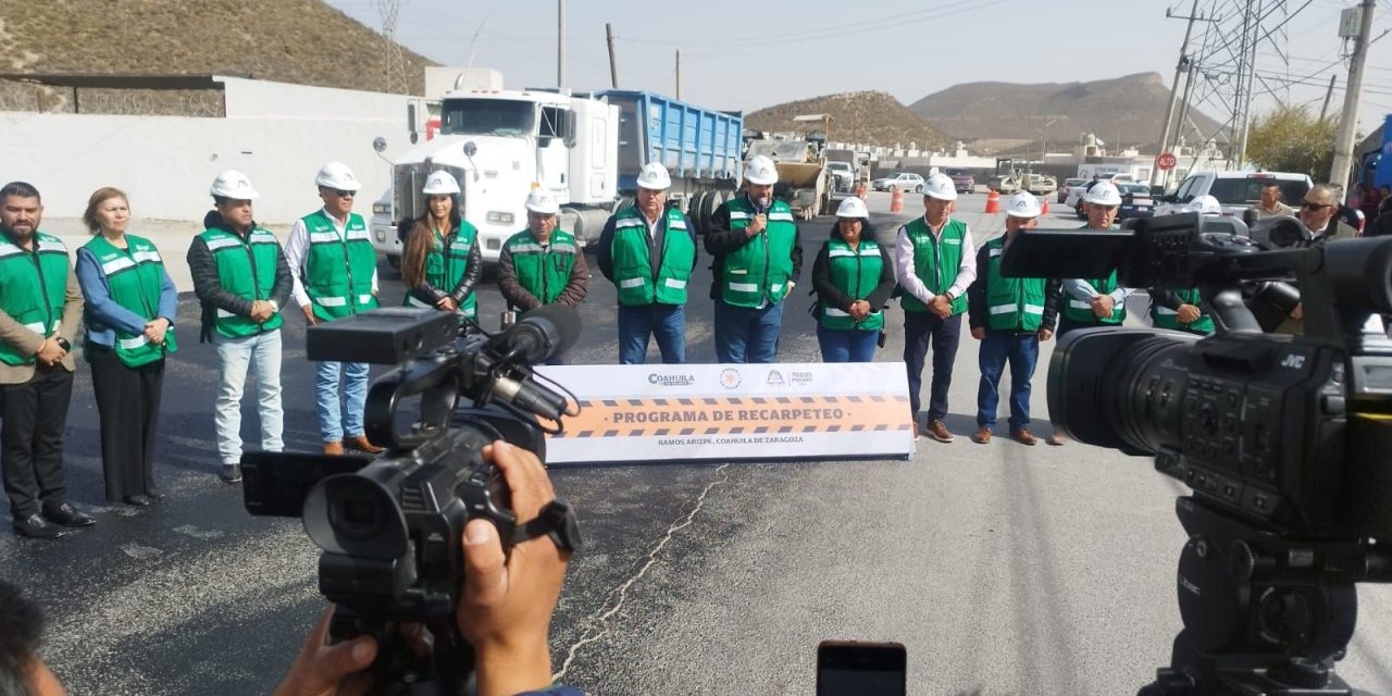 Ponen en marcha trabajos de recarpeteo en Ramos Arizpe