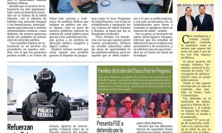 Portada RCG Carbonífera [22 de abril de 2025] Apoyan a adultos mayores con laboratorios gratuitos; refuerzan patrullaje en la región y más…
