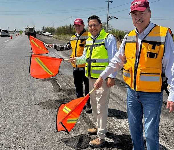 Inician trabajos de conservación en la carretera Monclova-Piedras Negras