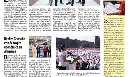 Portada RCG Centro [7 de abril de 2025] Fomentamos el deporte por una sociedad más sana: Manolo Jiménez; impulsa Carlos Villarreal comités de vigilancia estudiantil en preparatorias y más…