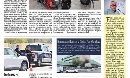 Portada RCG Centro [20 de abril de 2025] DIF Monclova impulsa el crecimiento integral de las mujeres; Detectan fraudes en agencias de viajes y más…