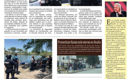 Portada RCG Fronteriza [18 de abril de 2025] Coahuila Blindado en Semana Santa; Crece problema de la infestación de garrapata en Acuña y más…