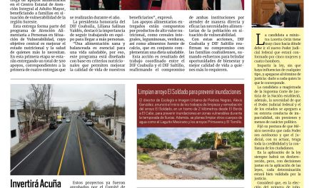 Portada RCG Fronteriza [27 de abril de 2025] Inicia DIF Coahuila entrega de apoyos alimentarios; Alerta Protección Civil por calor de hasta 45 grados y más…