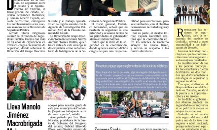 Portada RCG Lagunera [30 de abril de 2025] Nombran a nuevos mandos municipales de Torreón; lleva Manolo Jiménez Macobrigada Mejora a Piedras Negras y más…