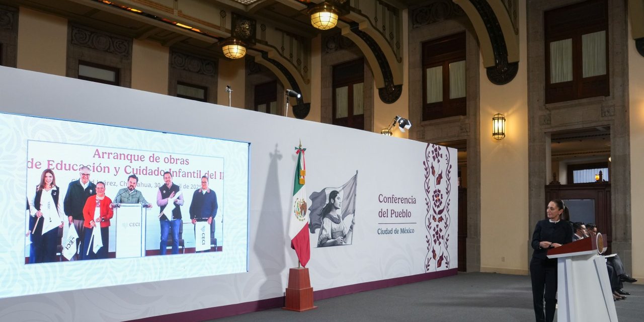 Inicia Claudia Sheinbaum construcción de obras educativas en Ciudad Juárez