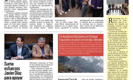 Portada RCG Media [30 de abril de 2025] Lleva Manolo Jiménez Macobrigada Mejora a Piedras Negras; suma esfuerzos Javier Díaz para apoyar al campo y más…