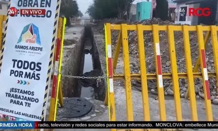 Ramos Arizpe: Ya sustituyen la red de drenaje en la colonia Analco
