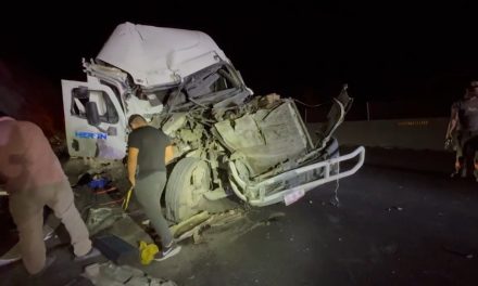 Tráiler queda aplastado tras aparatoso accidente en Los Chorros
