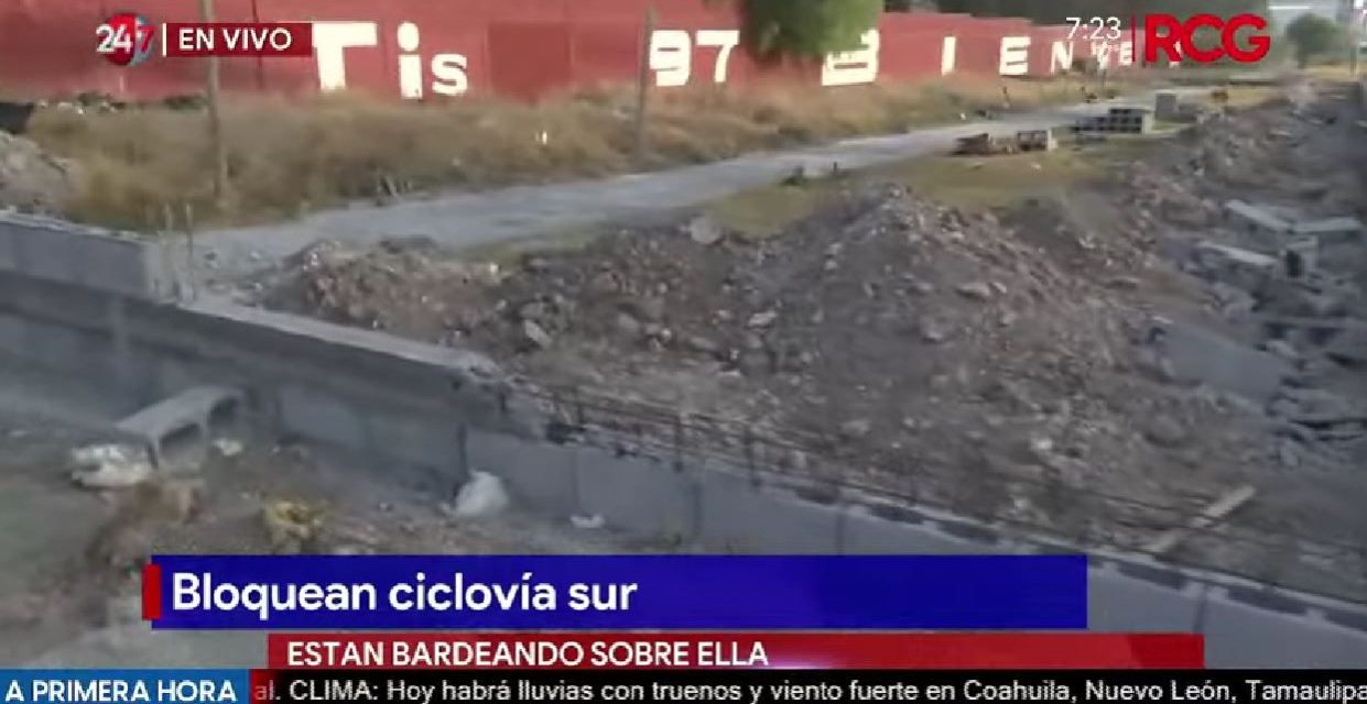 Saltillo: Bloquean ciclovía y banqueta al sur de la ciudad
