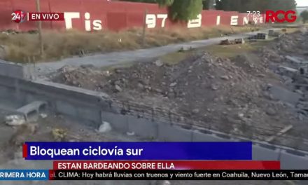 Saltillo: Bloquean ciclovía y banqueta al sur de la ciudad