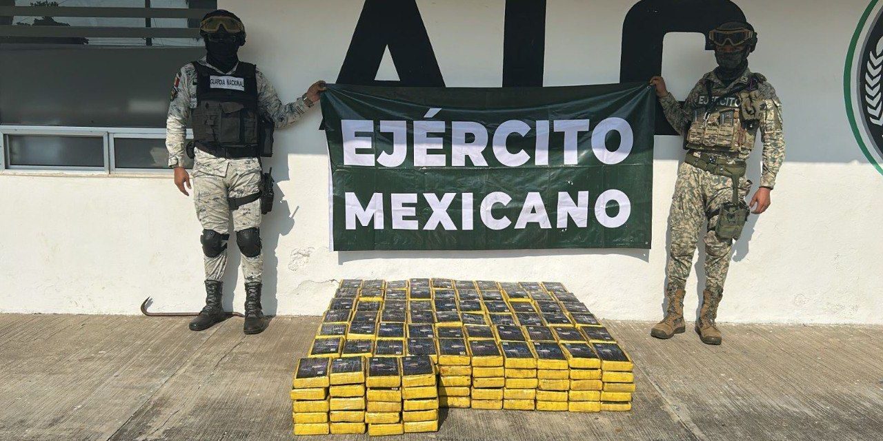 Ejército y Guardia Nacional aseguran 320 kilos de cocaína en Chiapas