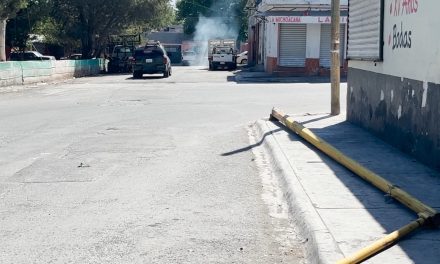 Derriban poste y se roban lámpara