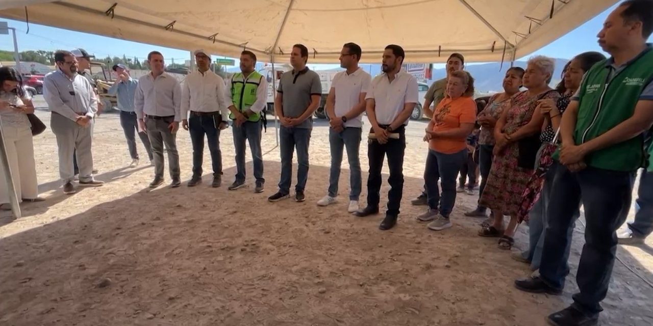 El alcalde da inicio a obra de adecuación en el boulevard Valdés Sánchez y Colosio