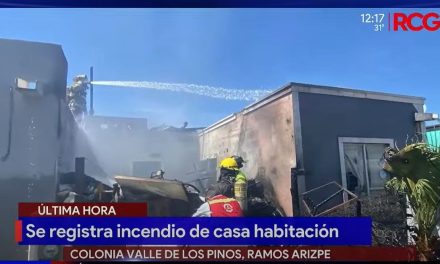 Se registra incendio en domicilio de Ramos Arizpe