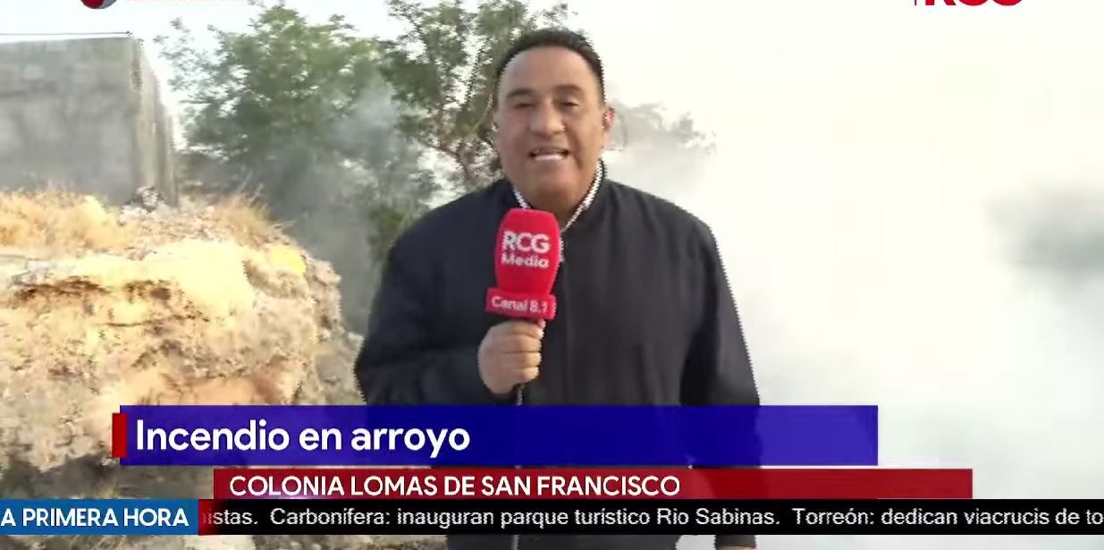 Reportan incendio en arroyo al oriente de Saltillo