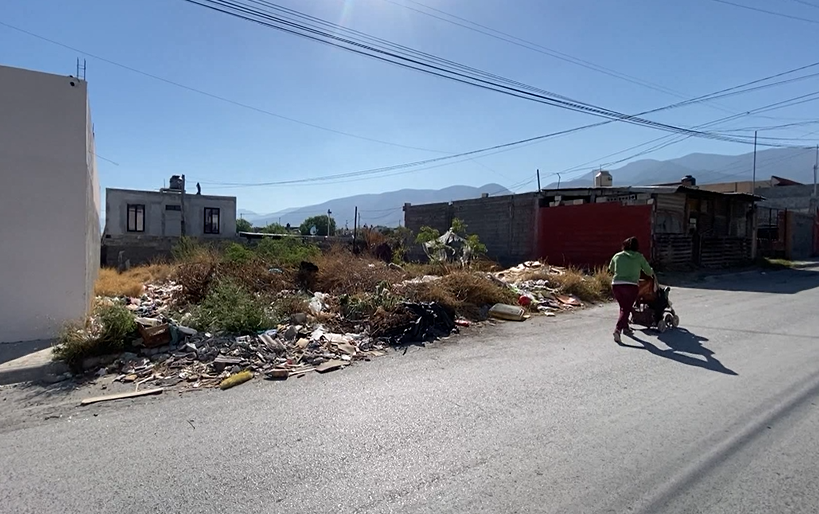 Saltillo: Predio en Lomas del Pedregal es utilizado como basurero por vecinos