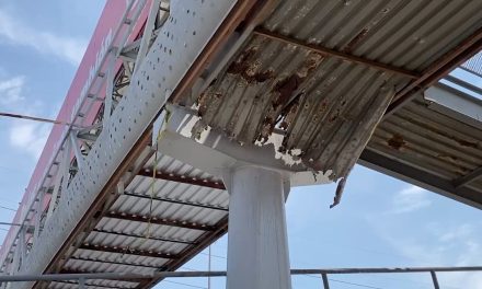Puente peatonal expone a sus usuarios