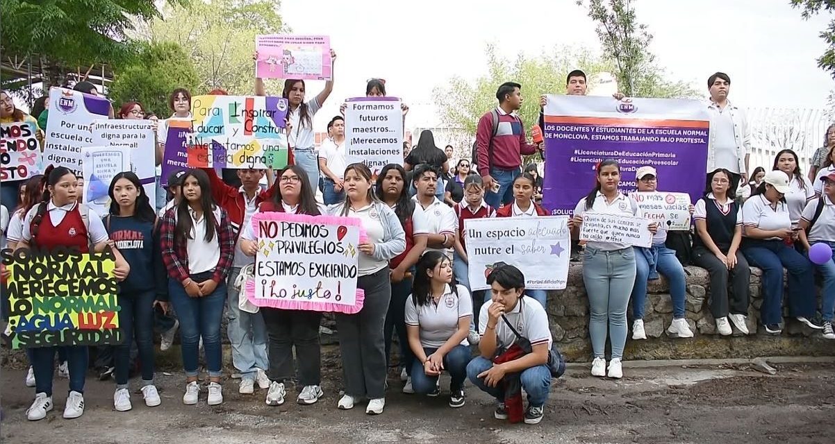 Exigen normalistas un plantel digno
