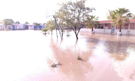Lluvias dejan afectaciones en la Escuela Normal de Monclova