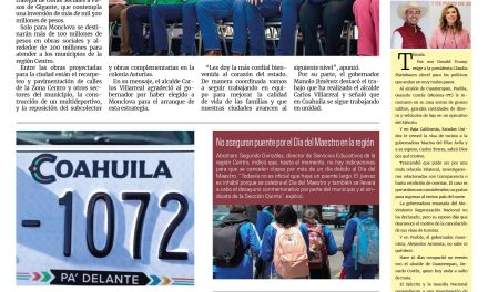 Portada RCG Centro [13 de mayo de 2025] Gobernador y alcalde dan inicio a Obras Sociales a Pasos de Gigante; inaugura Carlos Villarreal el Torneo Nacional de Beisbol Infantil y más…
