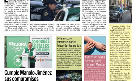 Portada RCG Centro [21 de mayo de 2025] Asesinan a particular de jefa de la Ciudad de México; inicia Carlos Villarreal obras de pavimentación en la colonia El Pueblo y más…
