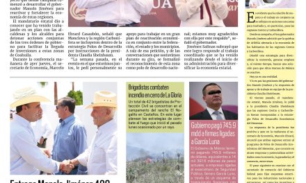Portada RCG Centro [23 de mayo de 2025] Respalda presidenta proyecto del gobernador para las regiones Centro y Carbonífera; entrega Manolo Jiménez 400 toros a productores de Coahuila y más…