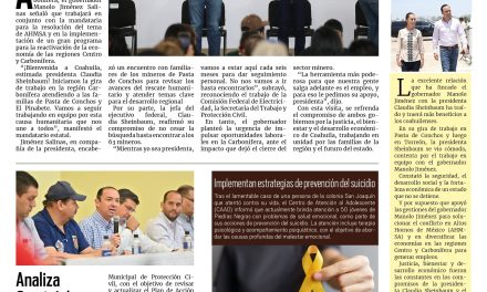 Portada RCG Fronteriza [17 de mayo de 2025] Vamos a reactivar AHMSA y la economía de la región: orientan a jóvenes sobre el ciberbullying en Acuña y más…