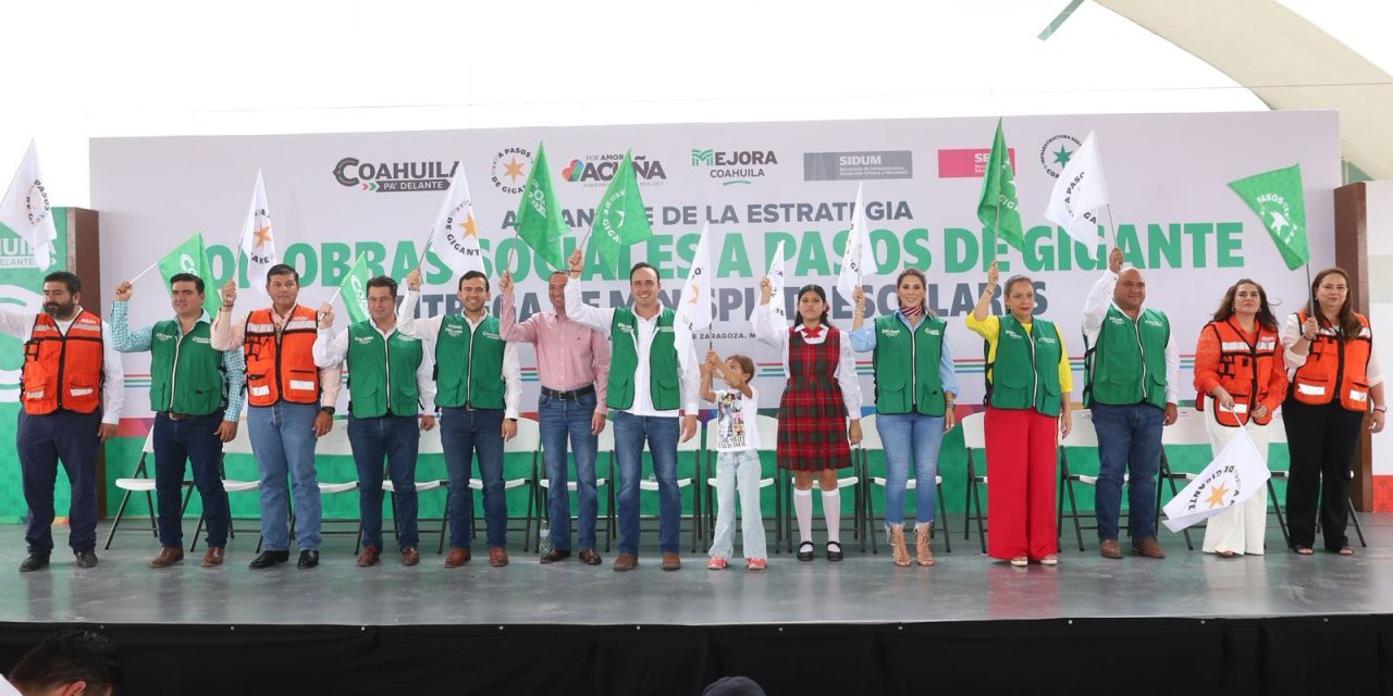 Manolo Jiménez detona obras sociales en Acuña