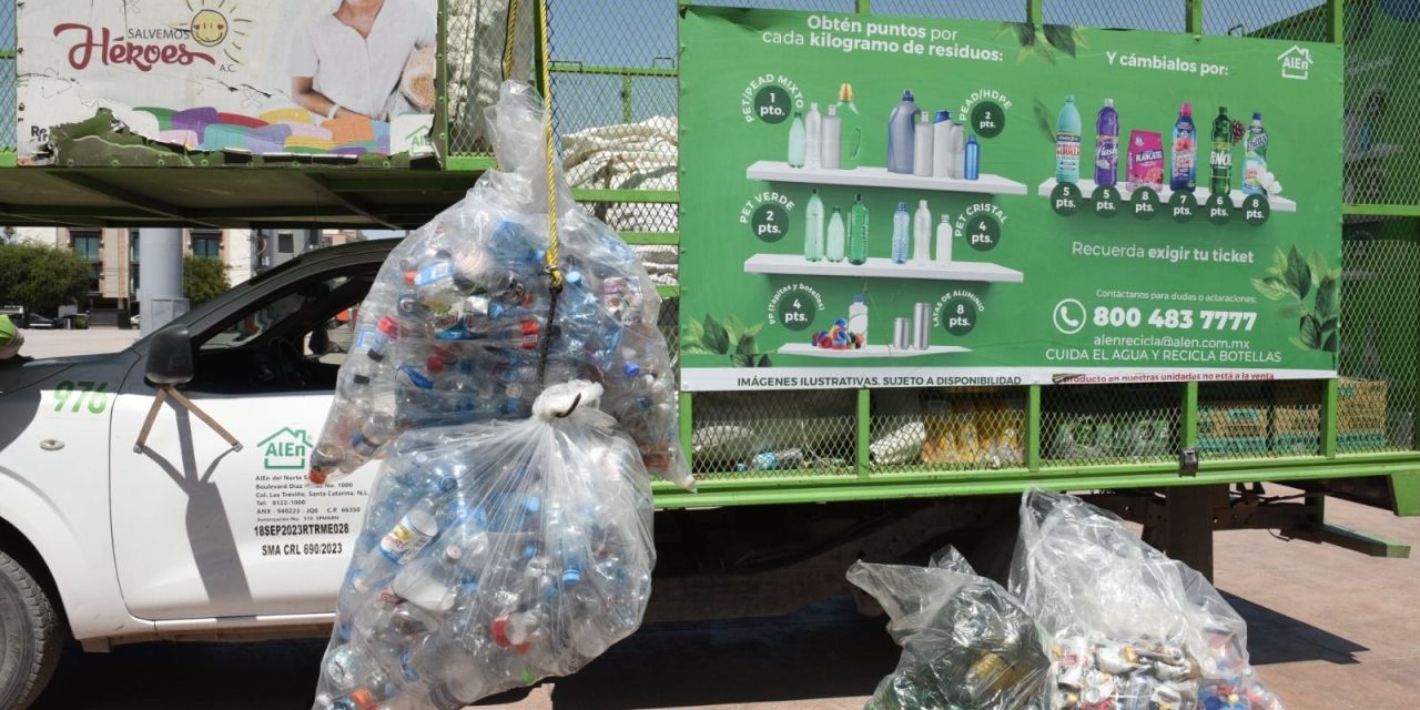 Recolectan más de 200 kilos de material reutilizable