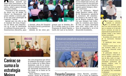 Portada RCG Lagunera [8 de mayo de 2025] Inicia Manolo Jiménez el programa ‘Calles Dignas’; toman protesta al nuevo director general de Seguridad Pública de Torreón y más…