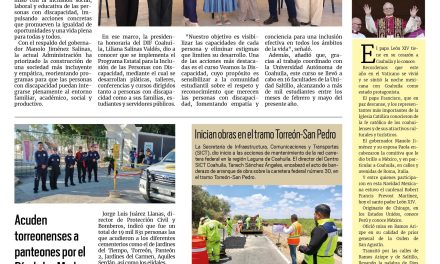 Portada RCG Lagunera [12 de mayo de 2025] Impulsa el DIF Coahuila cultura de la inclusión en el estado; acuden torreonenses a panteones por el Día de las Madres y más…