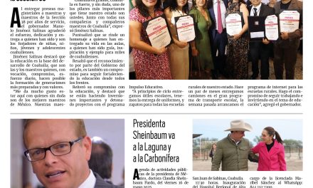 Portada RCG Nacional e Internacional [15 de mayo de 2025] Coahuila es grande porque tiene a las y los mejores maestros;Partido Verde contendrá solo en elecciones de 2026…