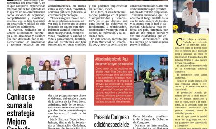 Portada RCG Media [8 de mayo de 2025] Destaca Javier Díaz seguridad, competitividad y desarrollo de Saltillo; Canirac se suma a la estrategia Mejora Coahuila y más…
