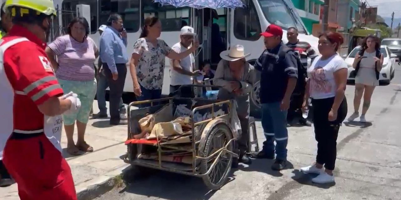 Adulto mayor recolector de reciclables fue arrollado por un transporte de personal