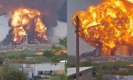 Así fue la explosión que ocasionó un incendio en empresa de diésel en Cadereyta, Nuevo León