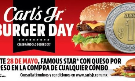 Apúntale bien…. este día Carl’s Jr lanzará una promo de hamburguesa a 1 peso