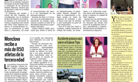 Portada RCG Centro [6 de junio de 2025] Inician los Juegos Estatales Deportivos y Culturales de las Personas Adultas Mayores; Monclova recibe a más de 800 atletas de la tercera edad y más…