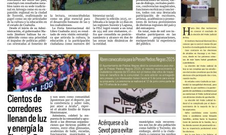 Portada RCG Fronteriza [1 de junio de 2025] FILC 2025 demuestra que en Coahuila leer es de gigantes; Aprueba Cabildo de Acuña nuevo fraccionamiento y más…