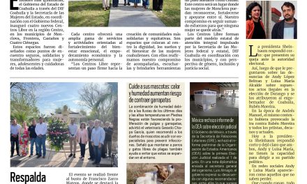 Portada RCG Fronteriza [8 de junio de 2025] Cuenta la región Centro con más espacios para atención a mujeres; Premian a ganadores del concurso de dibujo ‘Por Amor a la Inclusión’ y más…