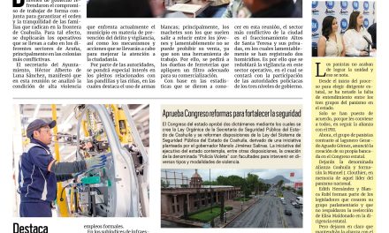 Portada RCG Fronteriza [11 de junio de 2025] Reforzarán operativos en zonas conflictivas; PC denuncia presencia de fauna nociva por altas temperaturas y más…